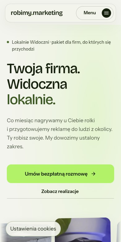Ta sama strona dopasowana do ekranu telefonu
